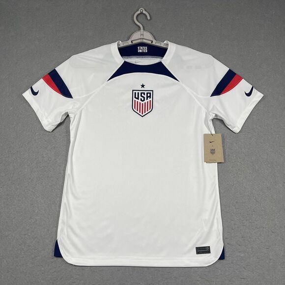 Nike Team USA Soccer Jersey Men XXL 2XL White Loyal USMNT Stadium Home Kit 22/23 - Picture 1 of 11